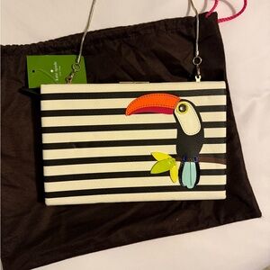 kate spade Toucan Emanuelle Montigo Avenue Striped Clutch